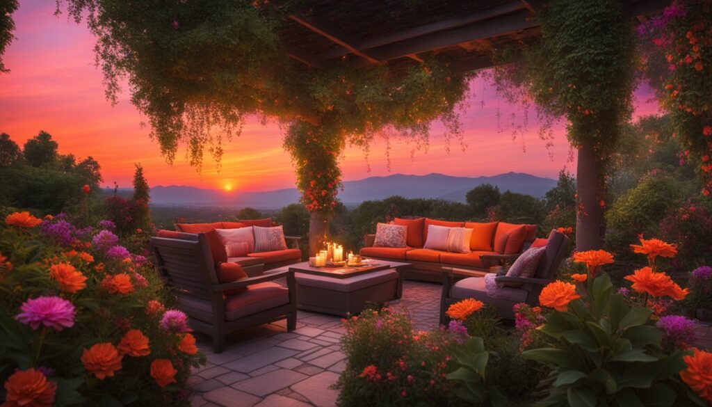 create a stunning sunset garden